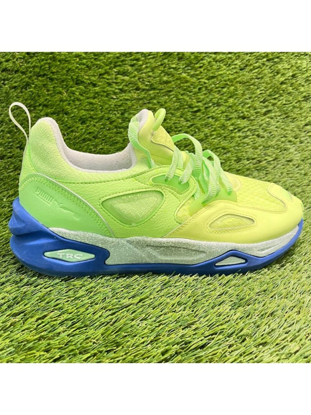 Puma TRC Blaze Cantina Mens Size 10 Lime Green Athletic Running Shoes Sneakers